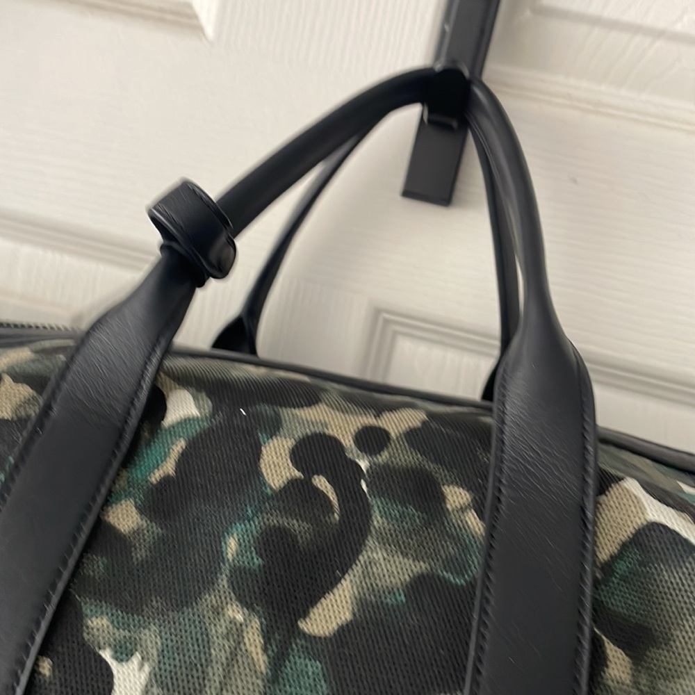 Coach Gotham Duffle Bag Camo Canvas Green Blue - Picture 8 of 16